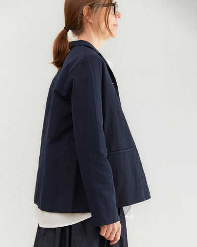 Apuntob Linen Blend Jacket in Blue