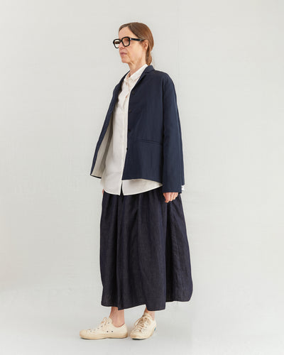 Apuntob Linen Blend Jacket in Blue