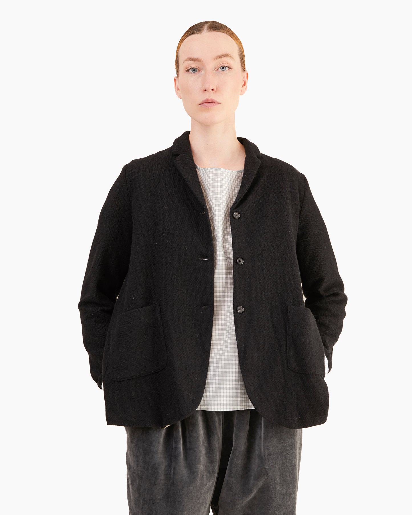 Apuntob Cashmere Casual Blazer in Black