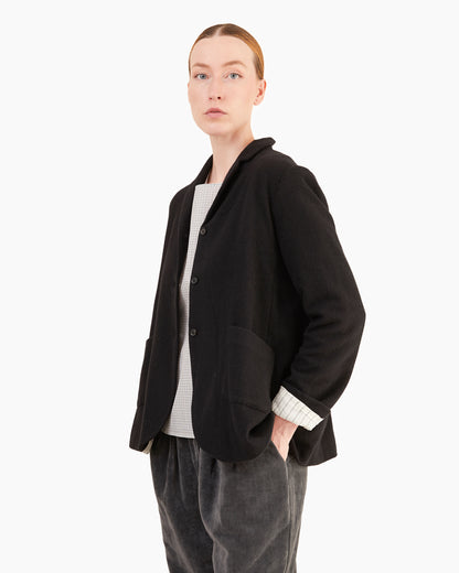 Apuntob Cashmere Casual Blazer in Black
