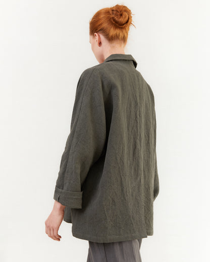 Apuntob Linen Jacket in Cement