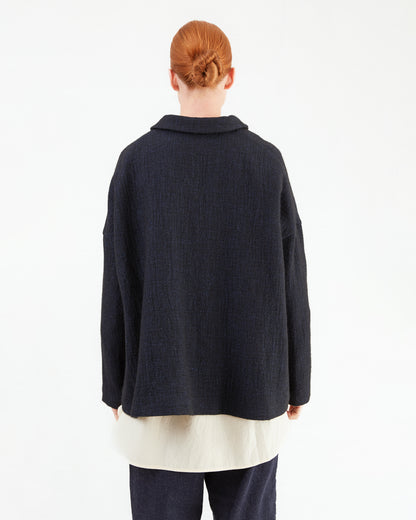 Apuntob Linen/ Wool Jacket in Night