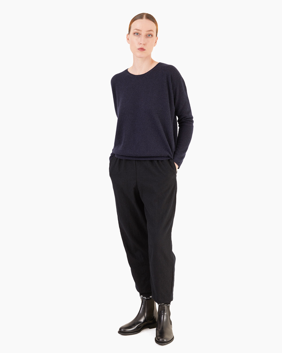 Apuntob P2102/TS999 Silk/Cashmere/Alpaca Sweater in blue