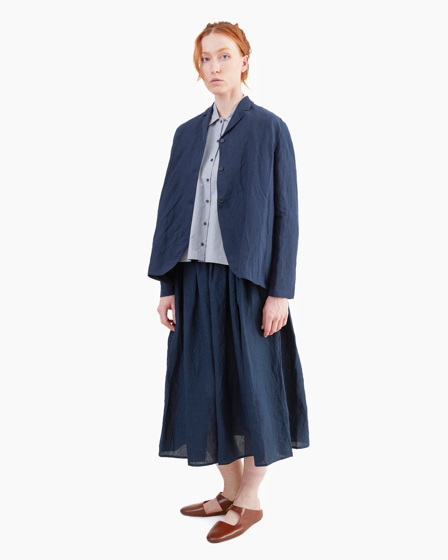 Apuntob Linen Jacket in Blue