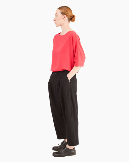 Apuntob Wide Cashmere Top in Raspberry
