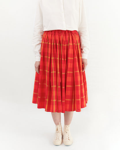 Apuntob Checked Skirt in Poppy