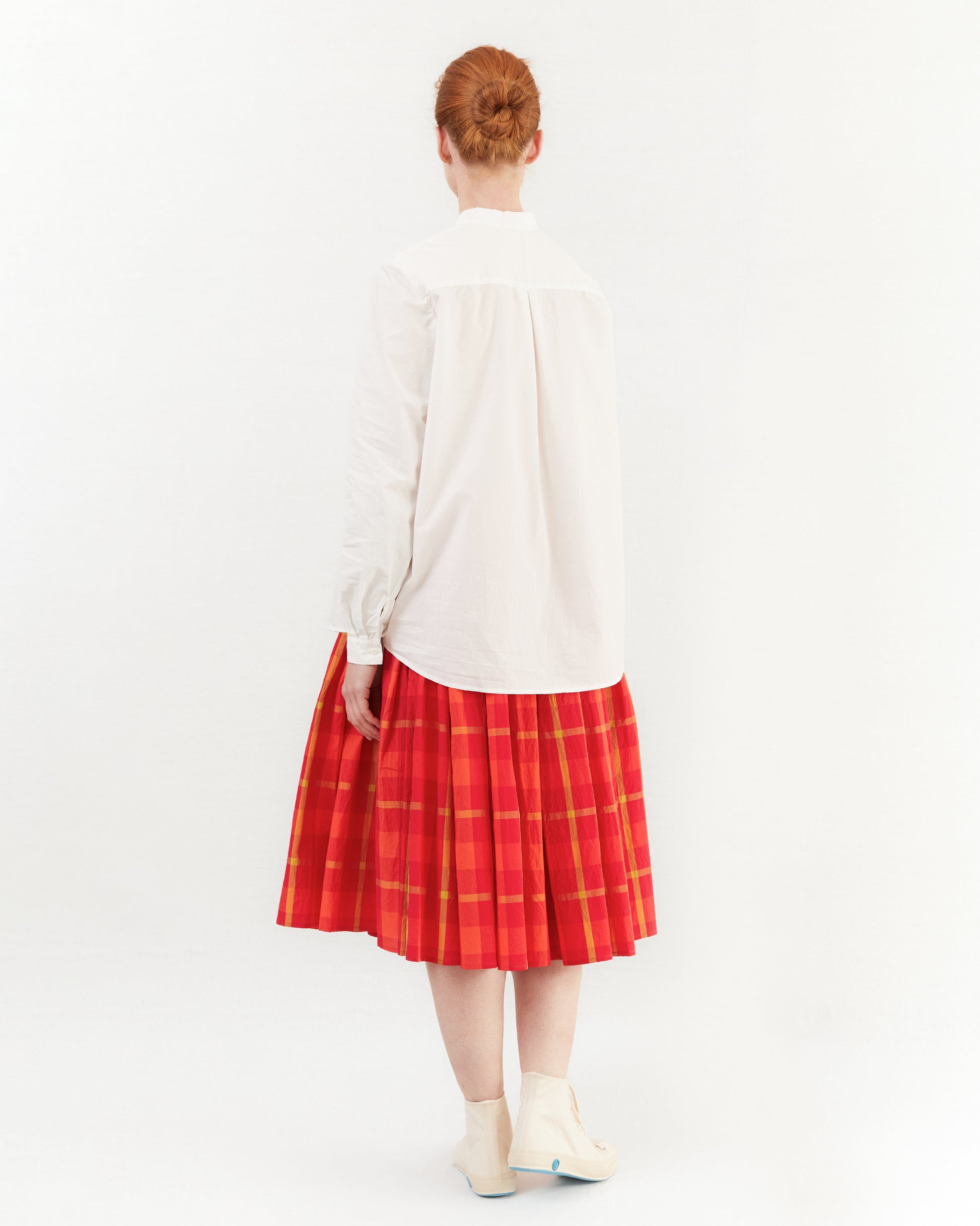 Apuntob Checked Skirt in Poppy