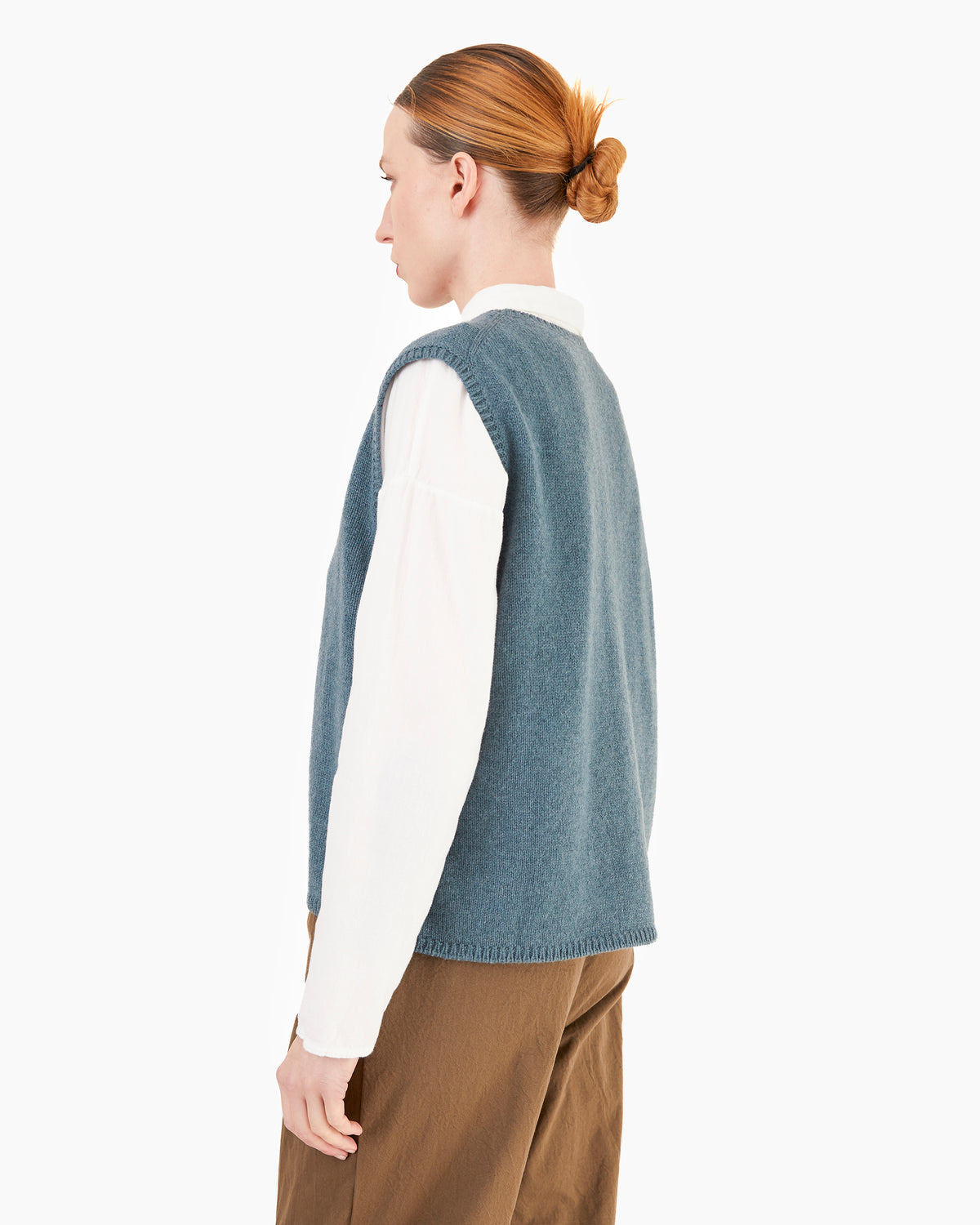 Apuntob P2101/TS998 Cashmere/Alpaca Gilet in Dark Turquoise