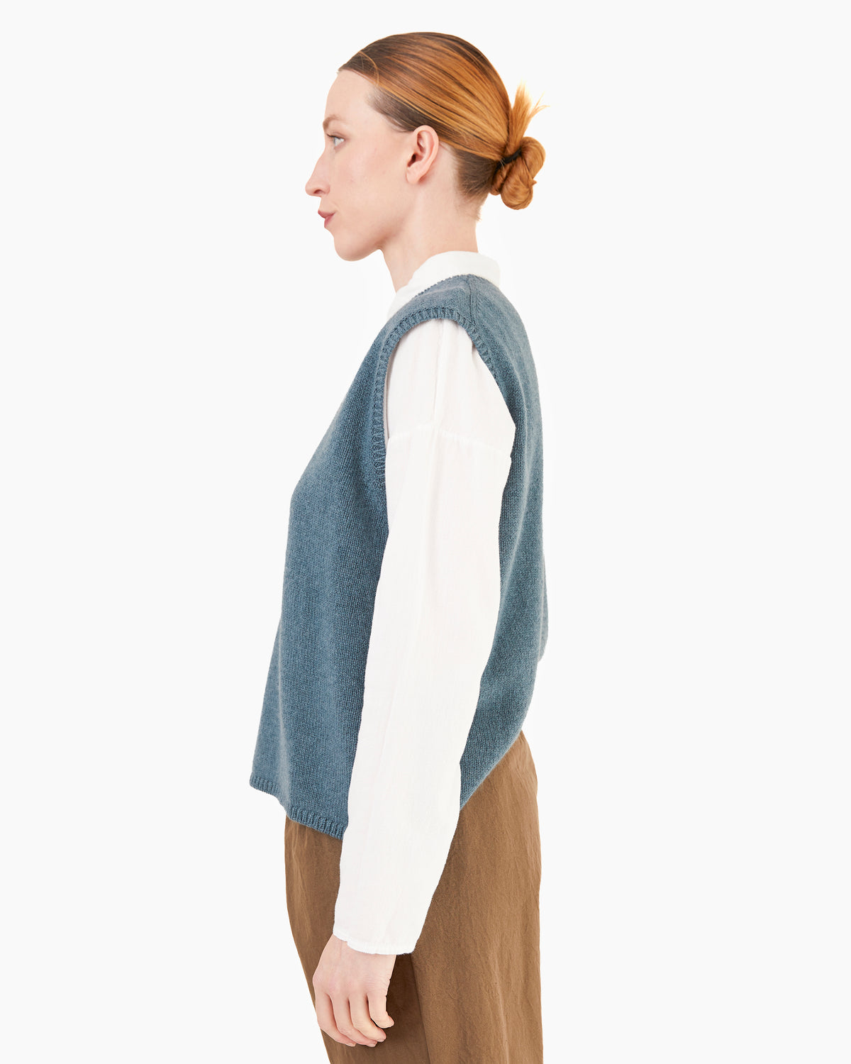 Apuntob P2101/TS998 Cashmere/Alpaca Gilet in Dark Turquoise
