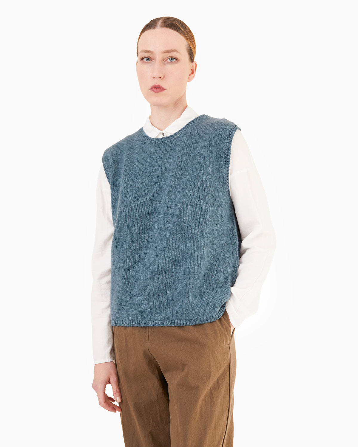 Apuntob P2101/TS998 Cashmere/Alpaca Gilet in Dark Turquoise