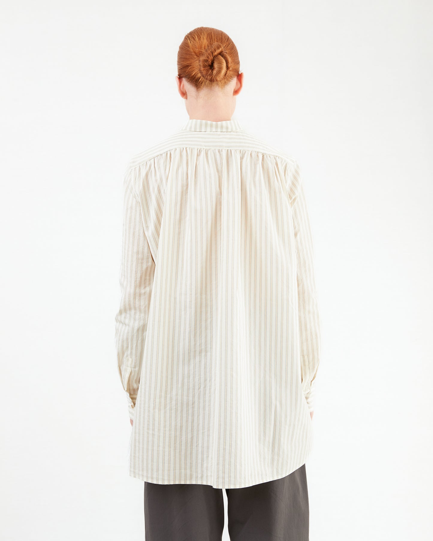 Apuntob Cotton Shirt in Natural Stripe