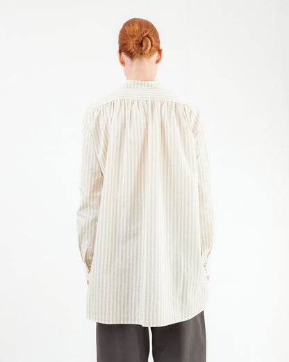 Apuntob Cotton Shirt in Natural Stripe