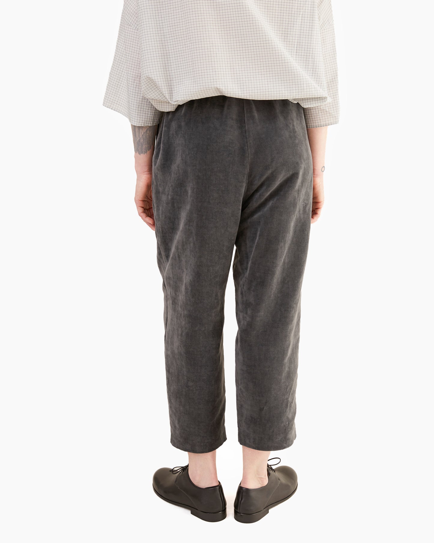 Apuntob Cotton/Linen Velvet Trousers in Cement