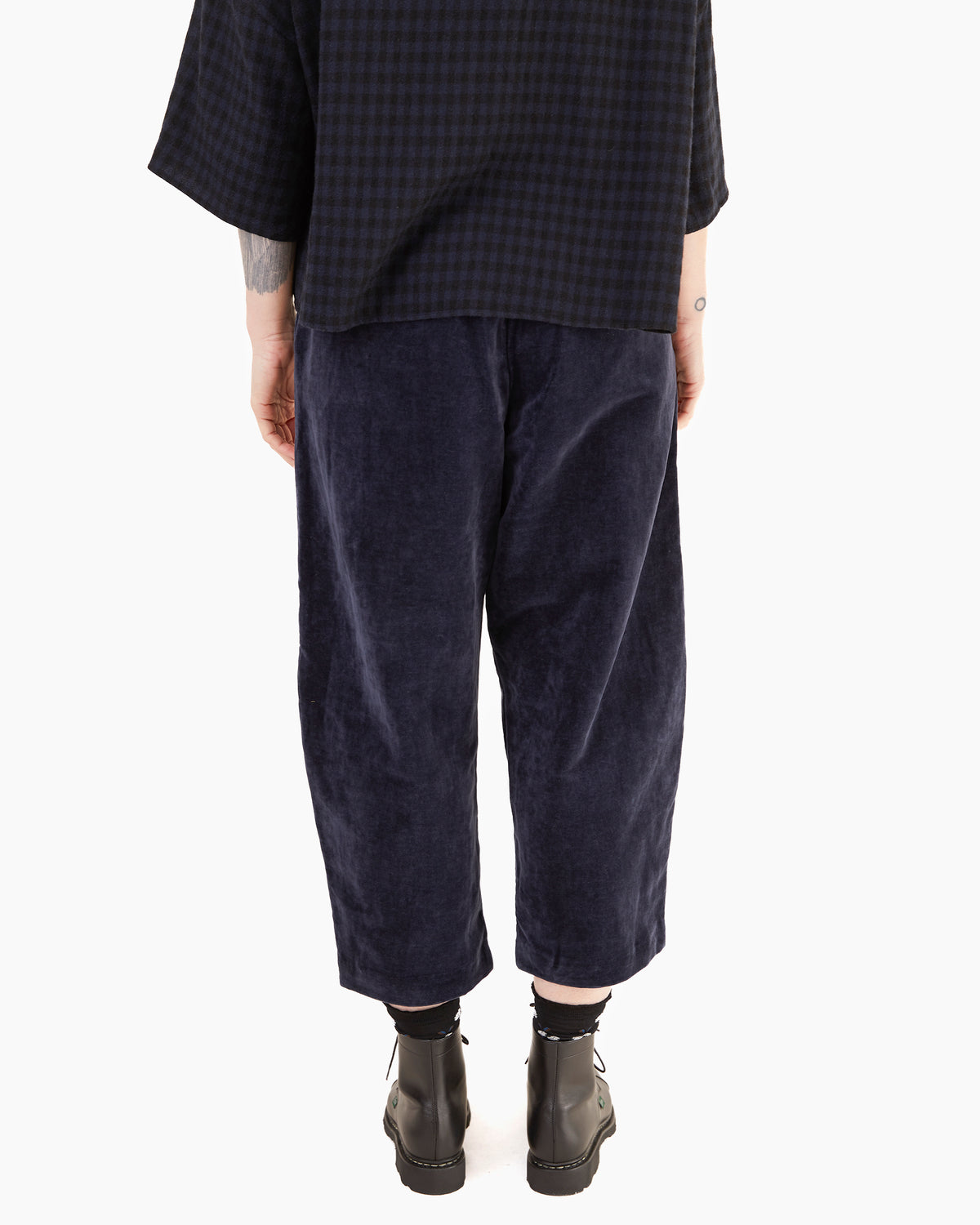 Apuntob P540/TS984 Cotton/Linen Velvet Trousers in Blue