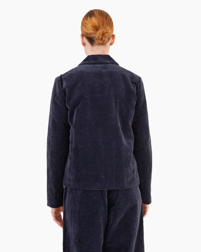Apuntob P1846/TS984 Cotton/Linen Velvet Jacket in Blue