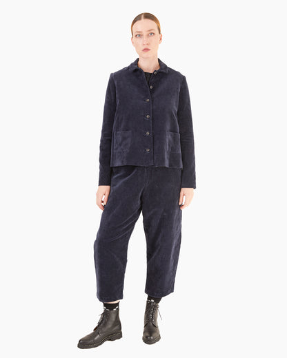 Apuntob P1846/TS984 Cotton/Linen Velvet Jacket in Blue