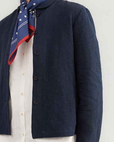 Apuntob Linen Jacket Blue