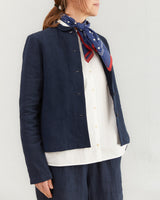 Apuntob Linen Jacket Blue