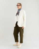 Apuntob Linen Blend Blazer in Milk