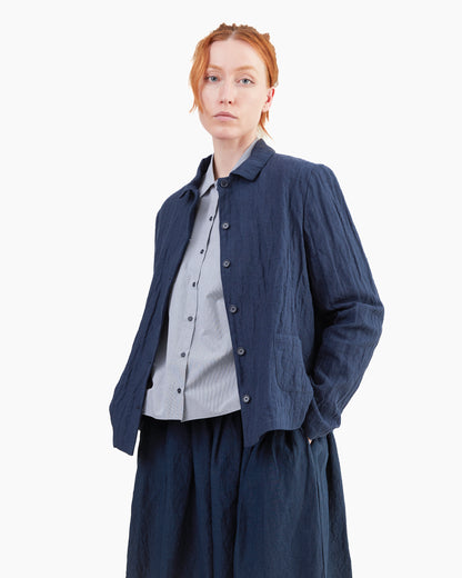 Apuntob Cotton/ Linen Jacket in Blue