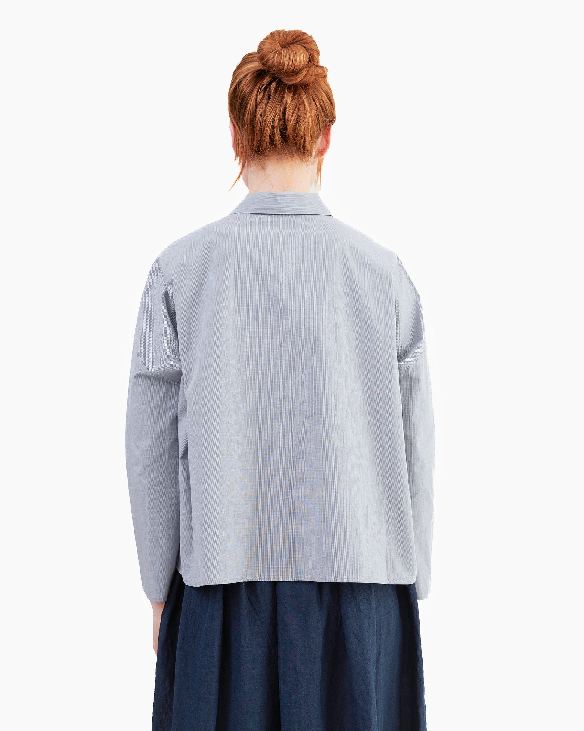 Apuntob Cotton Shirt in Black Micro Check