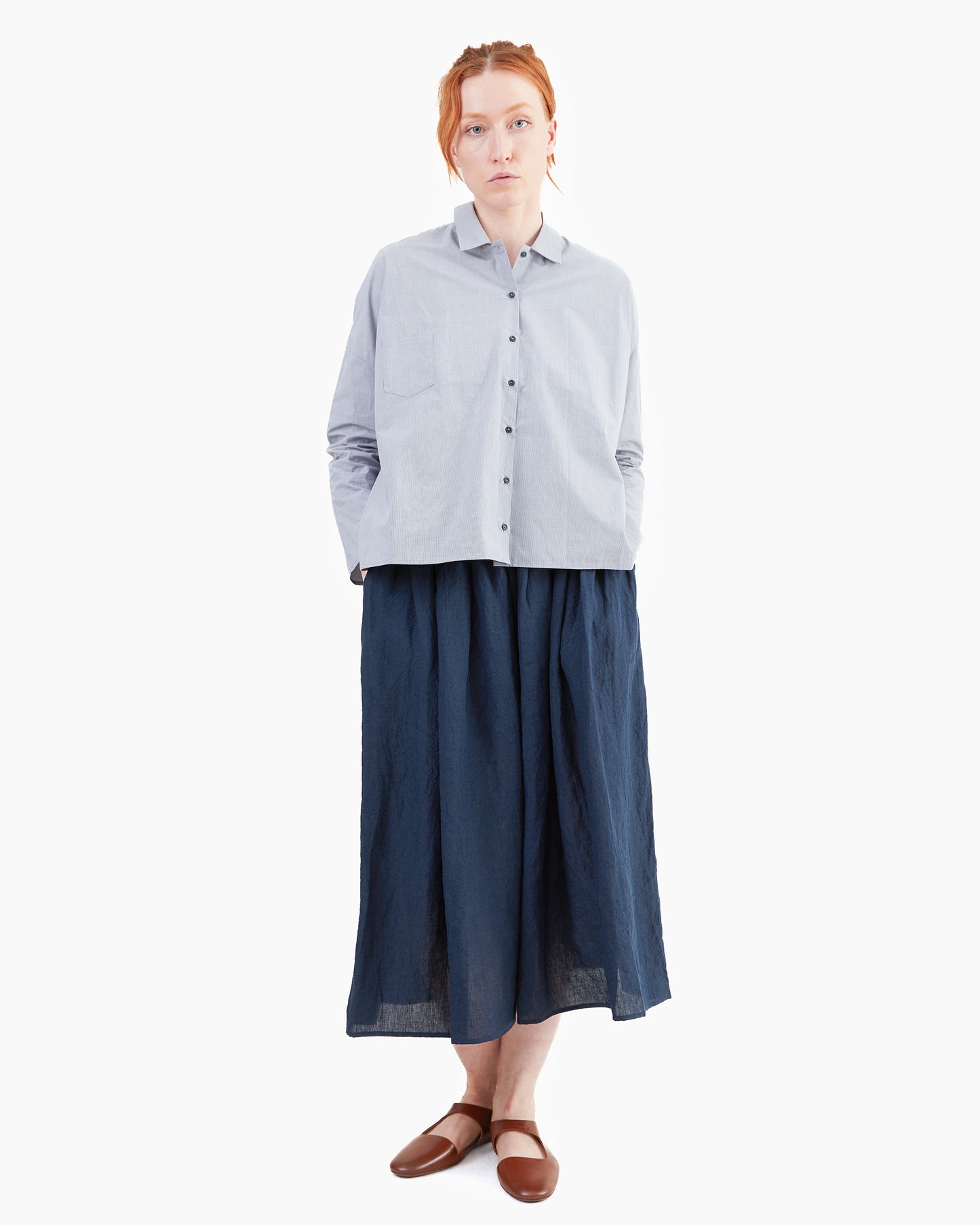 Apuntob Cotton Shirt in Black Micro Check