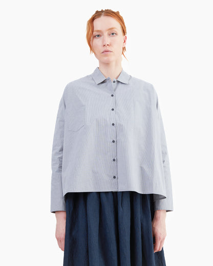 Apuntob Cotton Shirt in Black Micro Check