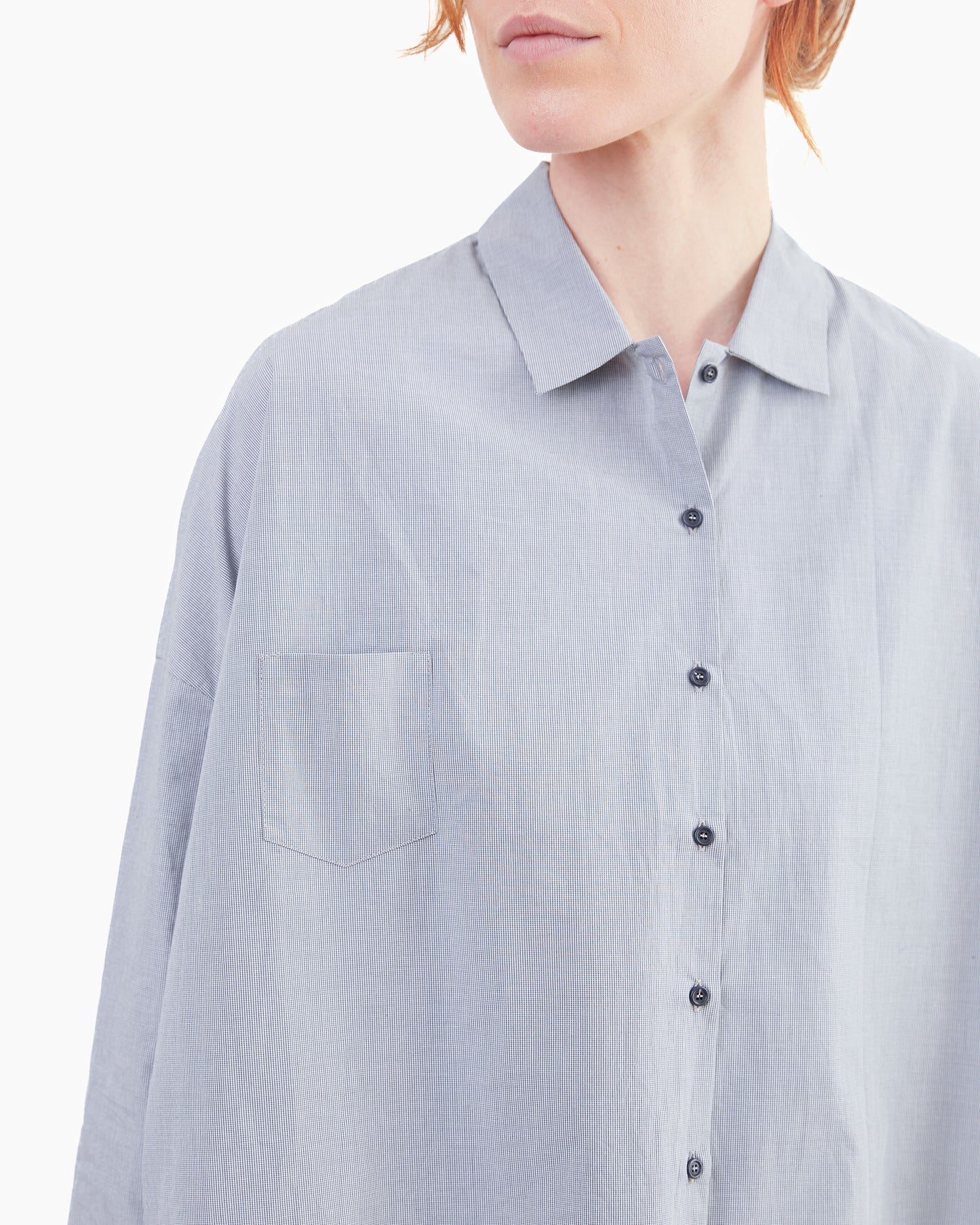 Apuntob Cotton Shirt in Black Micro Check