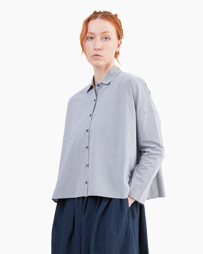 Apuntob Cotton Shirt in Black Micro Check