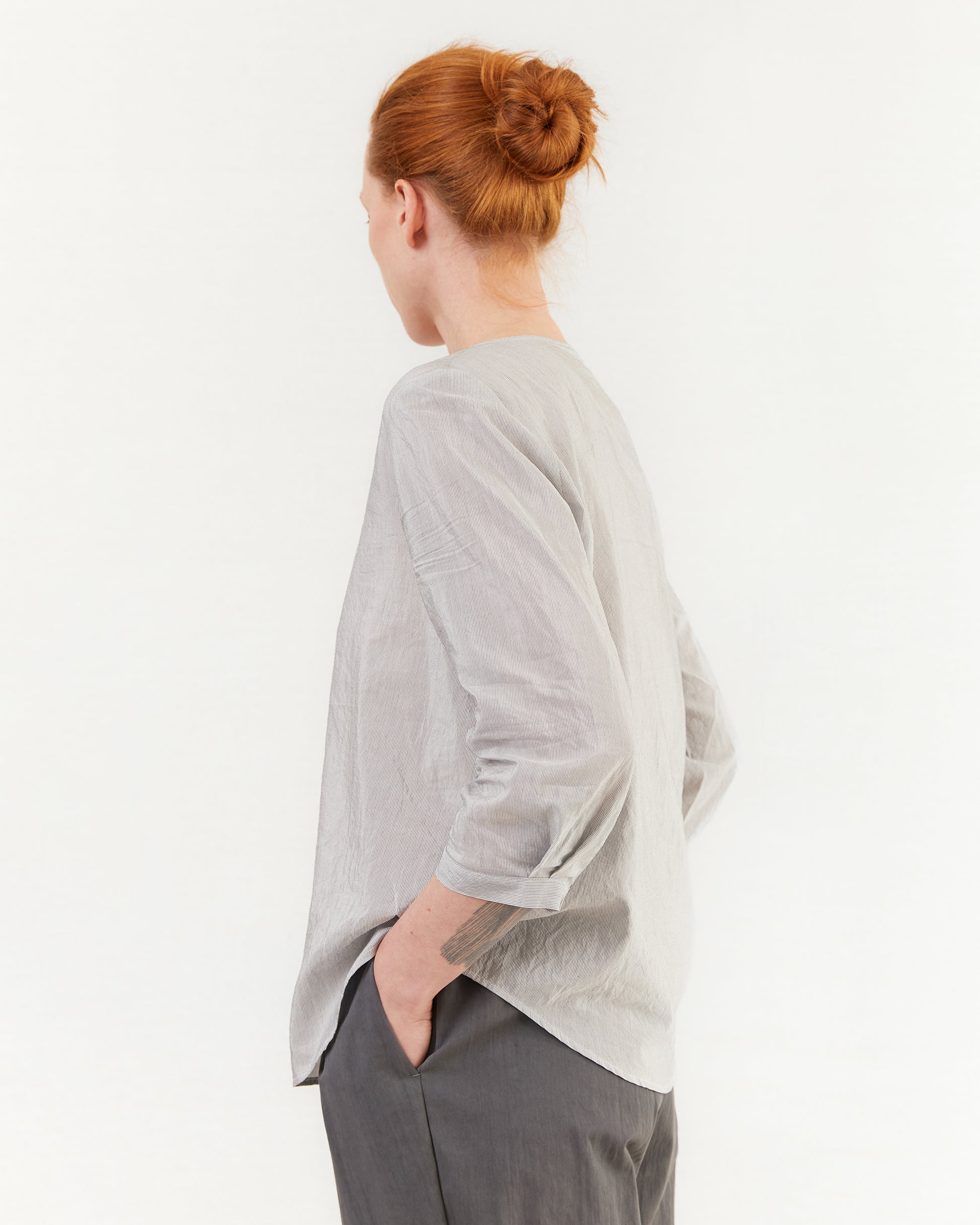 Apuntob Cotton/Silk Shirt in Blue