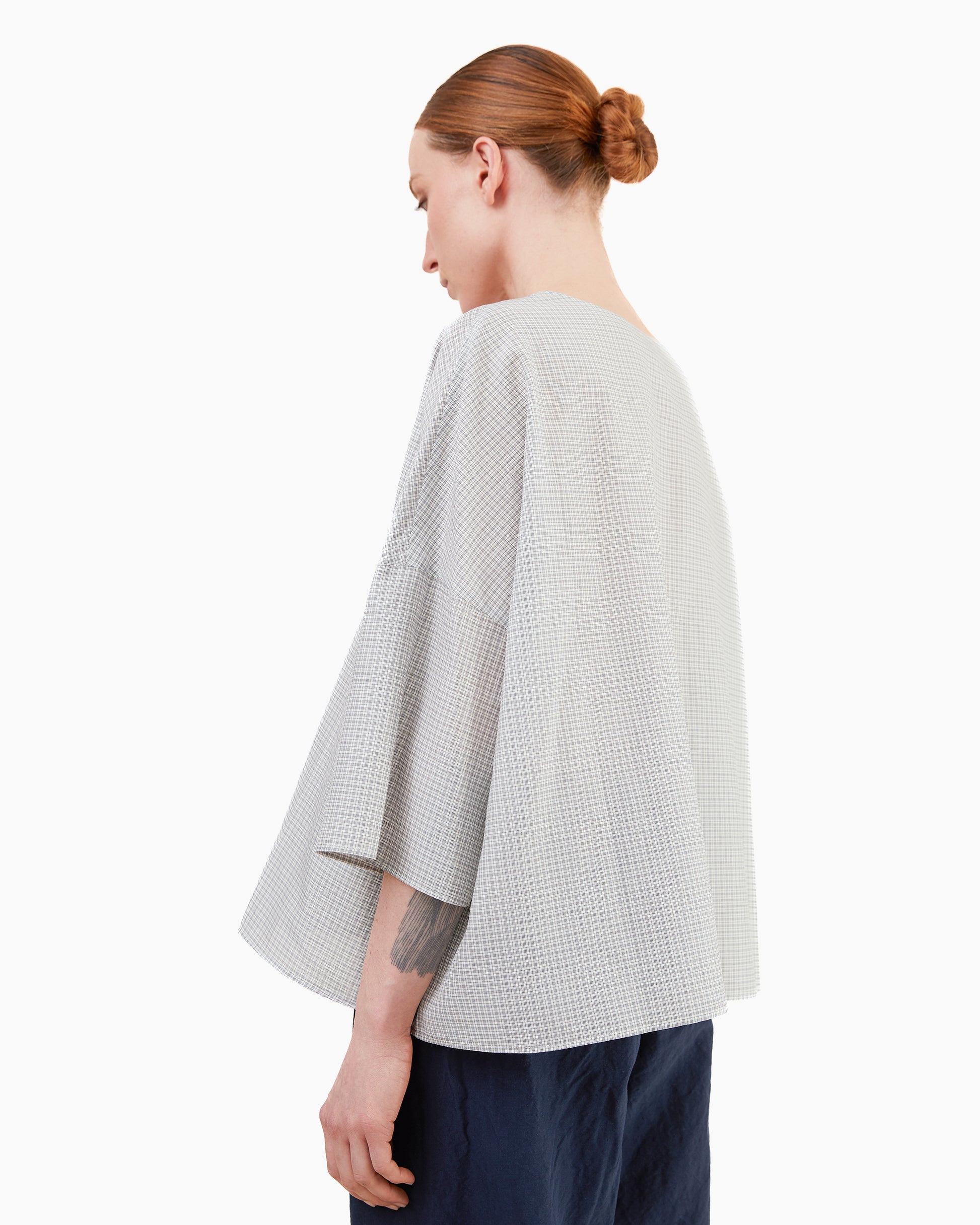 Apuntob Cotton Shirt in Abyss Check