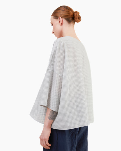 Apuntob Cotton Shirt in Abyss Check