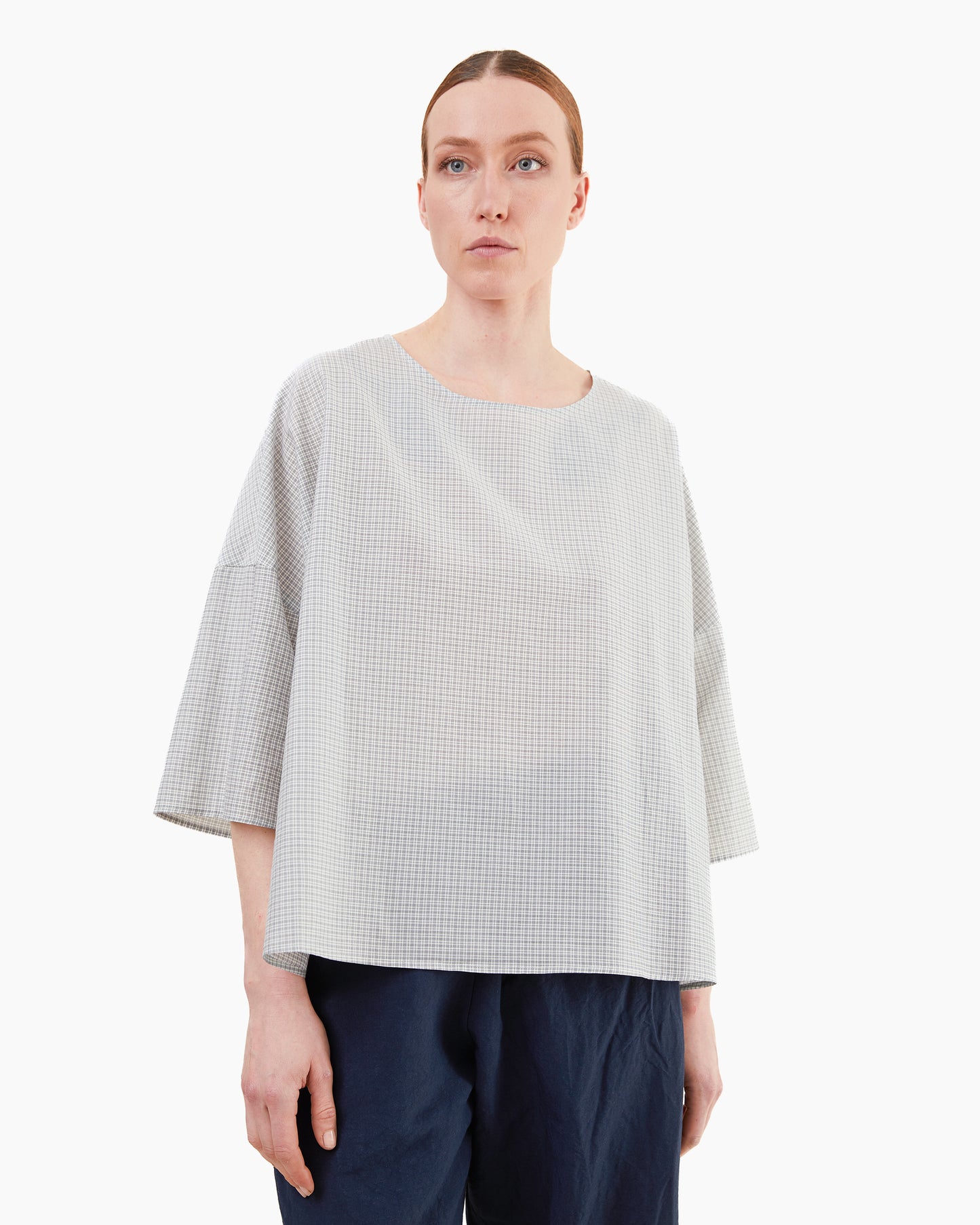 Apuntob Cotton Shirt in Abyss Check