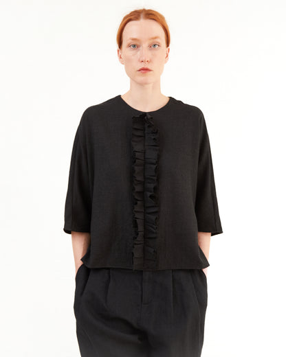 Apuntob Wool Shirt in Black