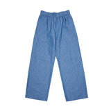Soft cotton trousers in a comfortable, wide leg fit. Featuring an elasticated waist and  inseam pockets.  100% Cotton.