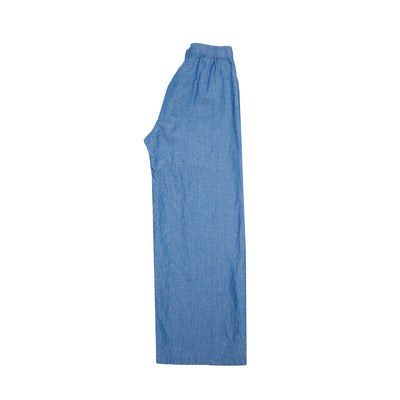 Soft cotton trousers in a comfortable, wide leg fit. Featuring an elasticated waist and  inseam pockets.  100% Cotton.