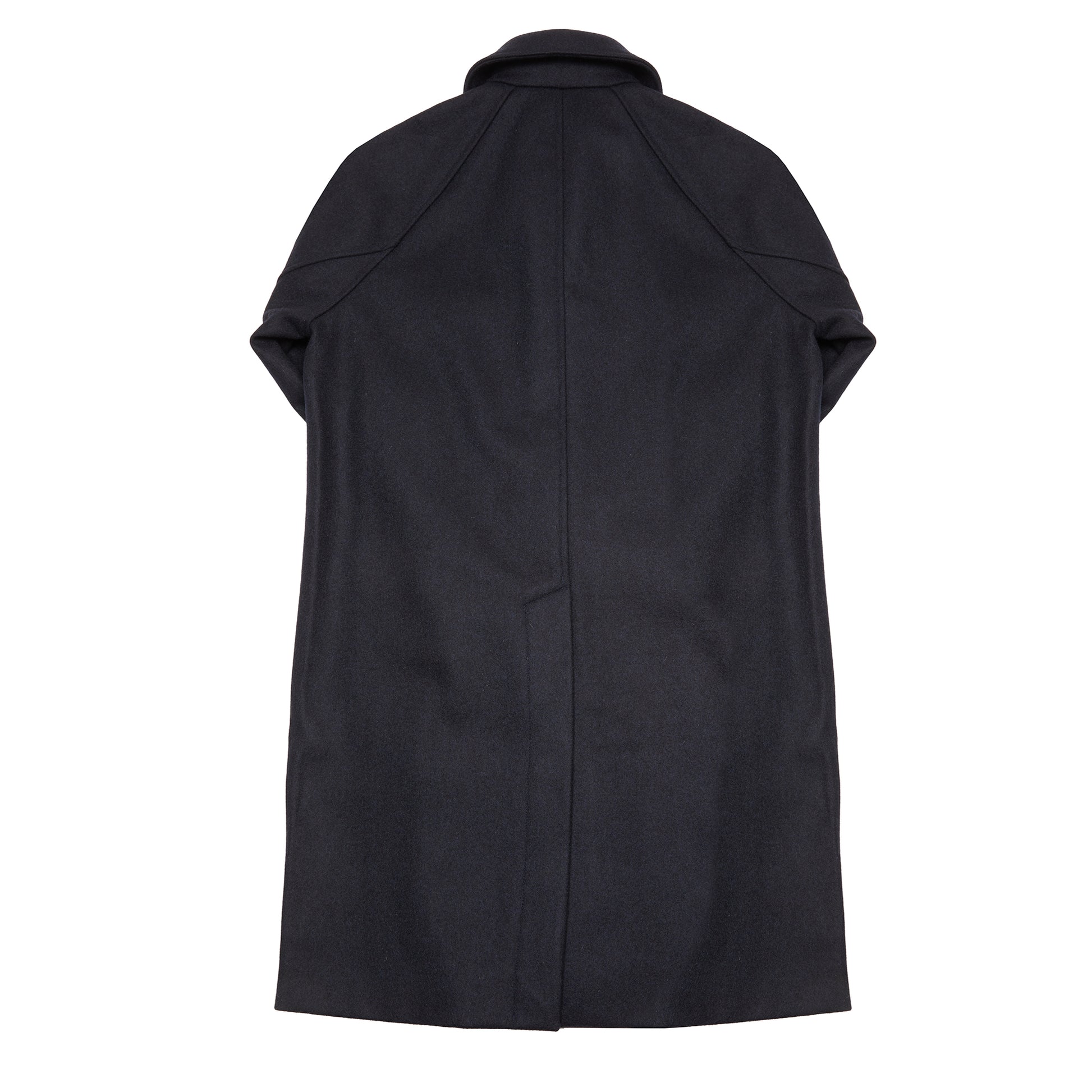 Arpenteur Utile Melton Wool Overcoat in Midnight