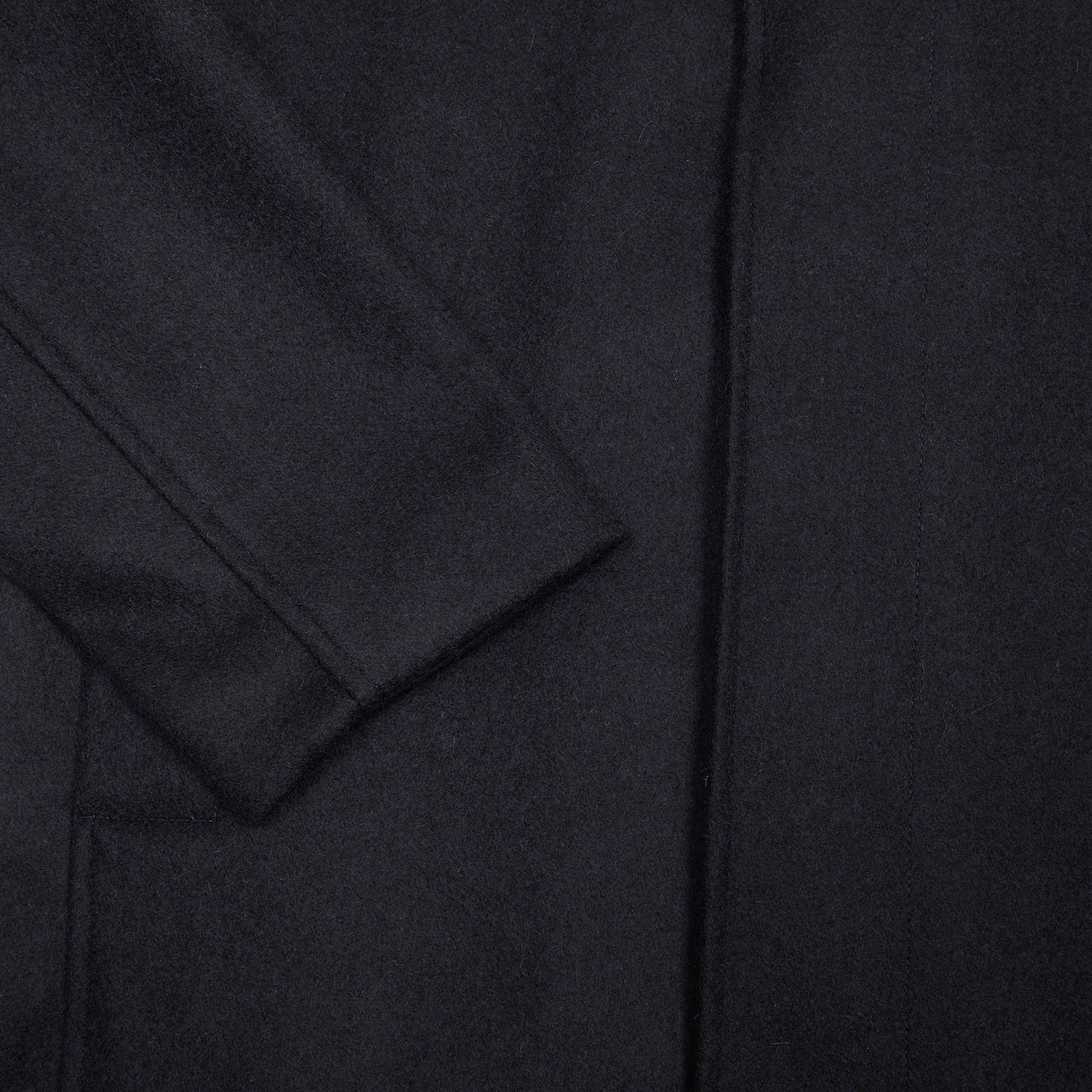 Arpenteur Utile Melton Wool Overcoat in Midnight
