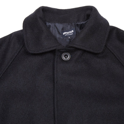 Arpenteur Utile Melton Wool Overcoat in Midnight