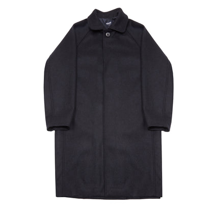 Arpenteur Utile Melton Wool Overcoat in Midnight
