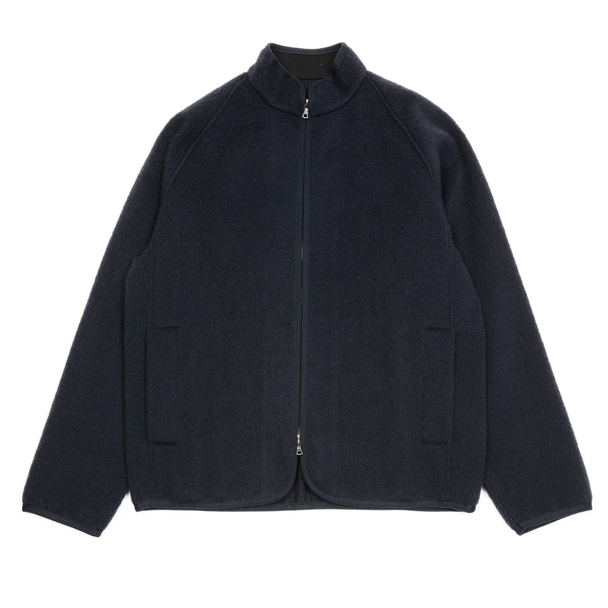 Arpenteur Contour Unlined Shaggy Wool Jacket in Midnight