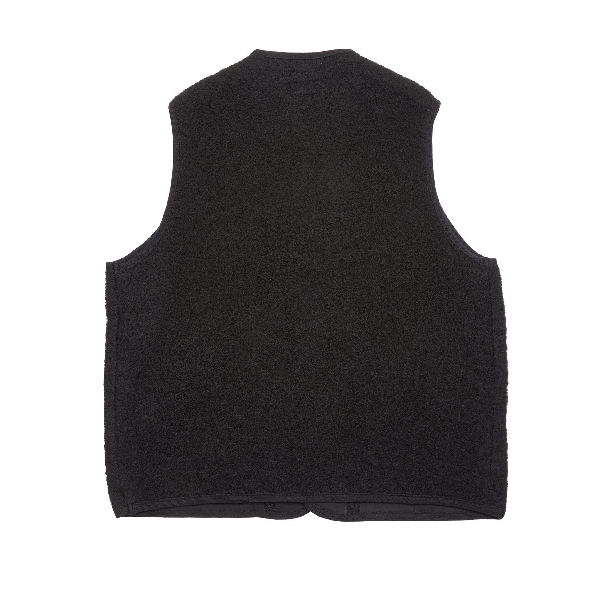 Arpenteur Contour V Unlined Shaggy Wool Vest in Black