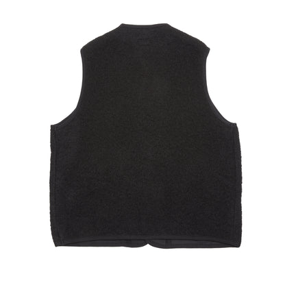 Arpenteur Contour V Unlined Shaggy Wool Vest in Black