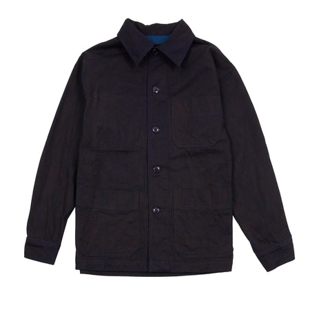 Arpenteur ADN Jacket Hand Dyed in Dark Woad Blue