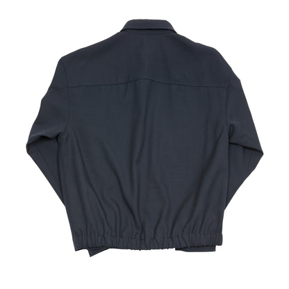 Arpenteur Sigma Unlined Wool Gabardine Overshirt in Midnight
