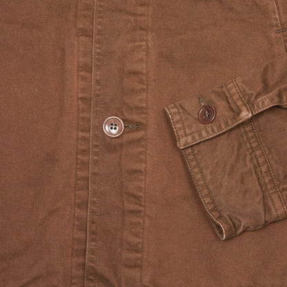 Arpenteur Lux J Unlined Garment Dyed Moleskin Jacket in Tobacco