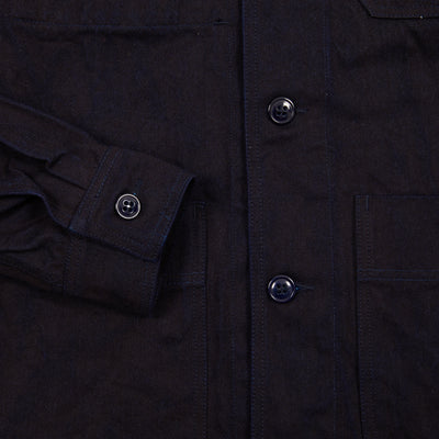 Arpenteur ADN Jacket Hand Dyed in Dark Woad Blue