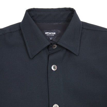 Arpenteur Sigma Unlined Wool Gabardine Overshirt in Midnight