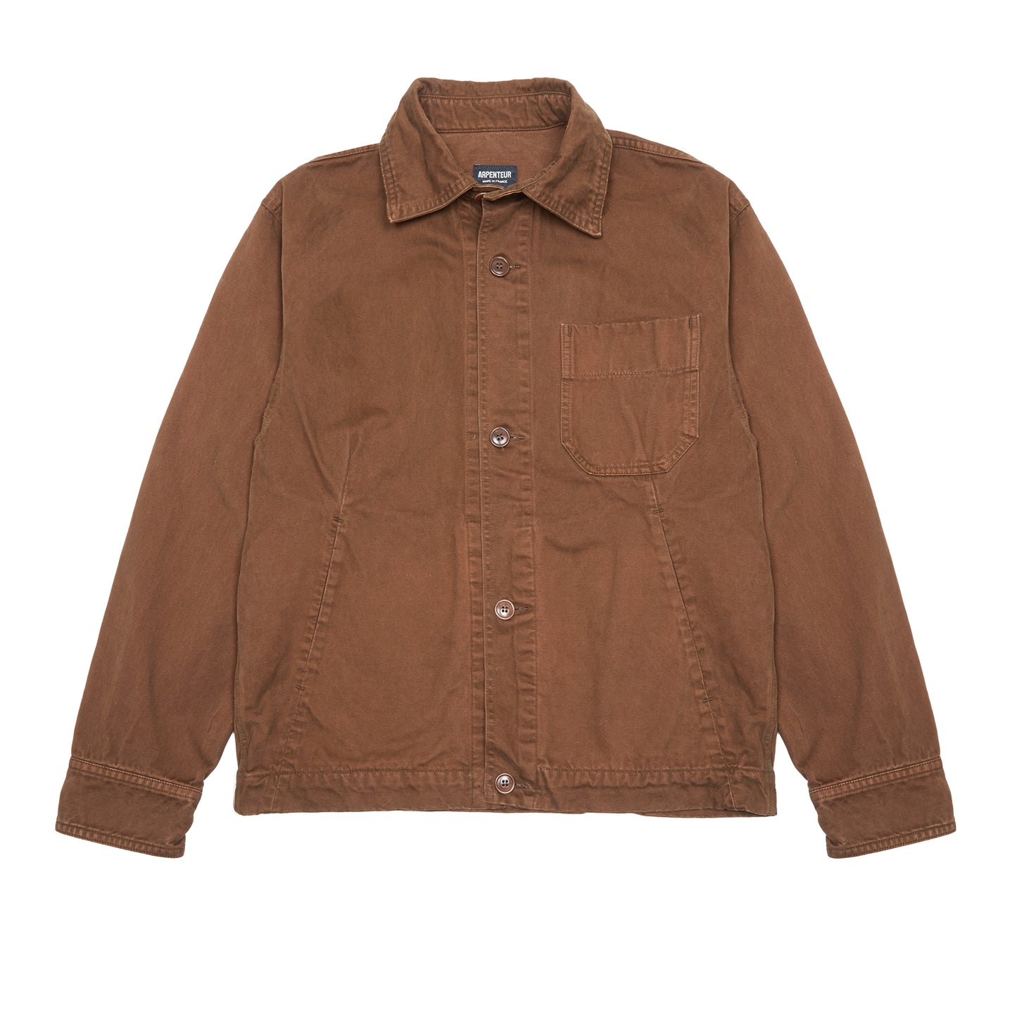 Arpenteur Lux J Unlined Garment Dyed Moleskin Jacket in Tobacco
