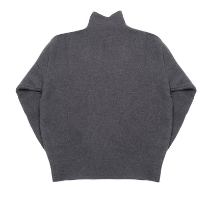 Arpenteur Cam Felted Wool Trucker Sweater in Charcoal
